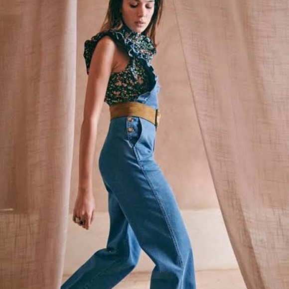 Sezane Caro Shirt Imprimé Garden Marine - Size 42 - Picture 4 of 5